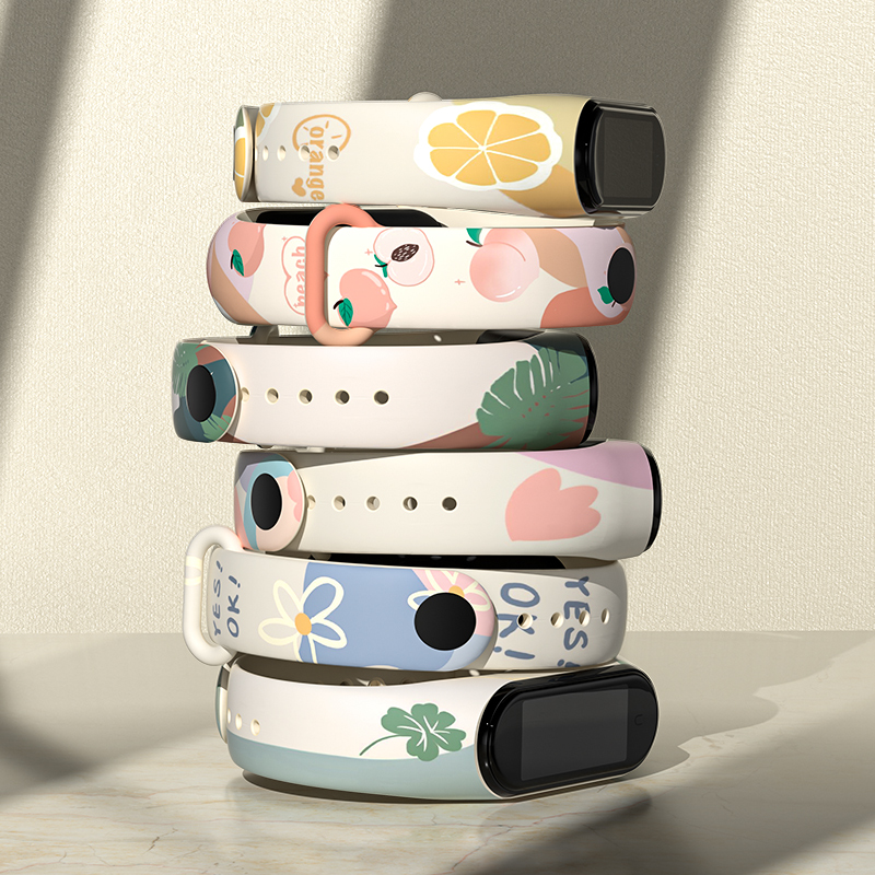 Xiaomi Smartwatch Accessories - Xiaomi Mi Band 3および4,15mm用のスペアシリコンブレスレット