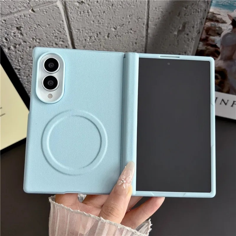 Screen Protector Film - レザーキャンディカラーマット Magsafe対応ケース Samsung Galaxy Z Fold