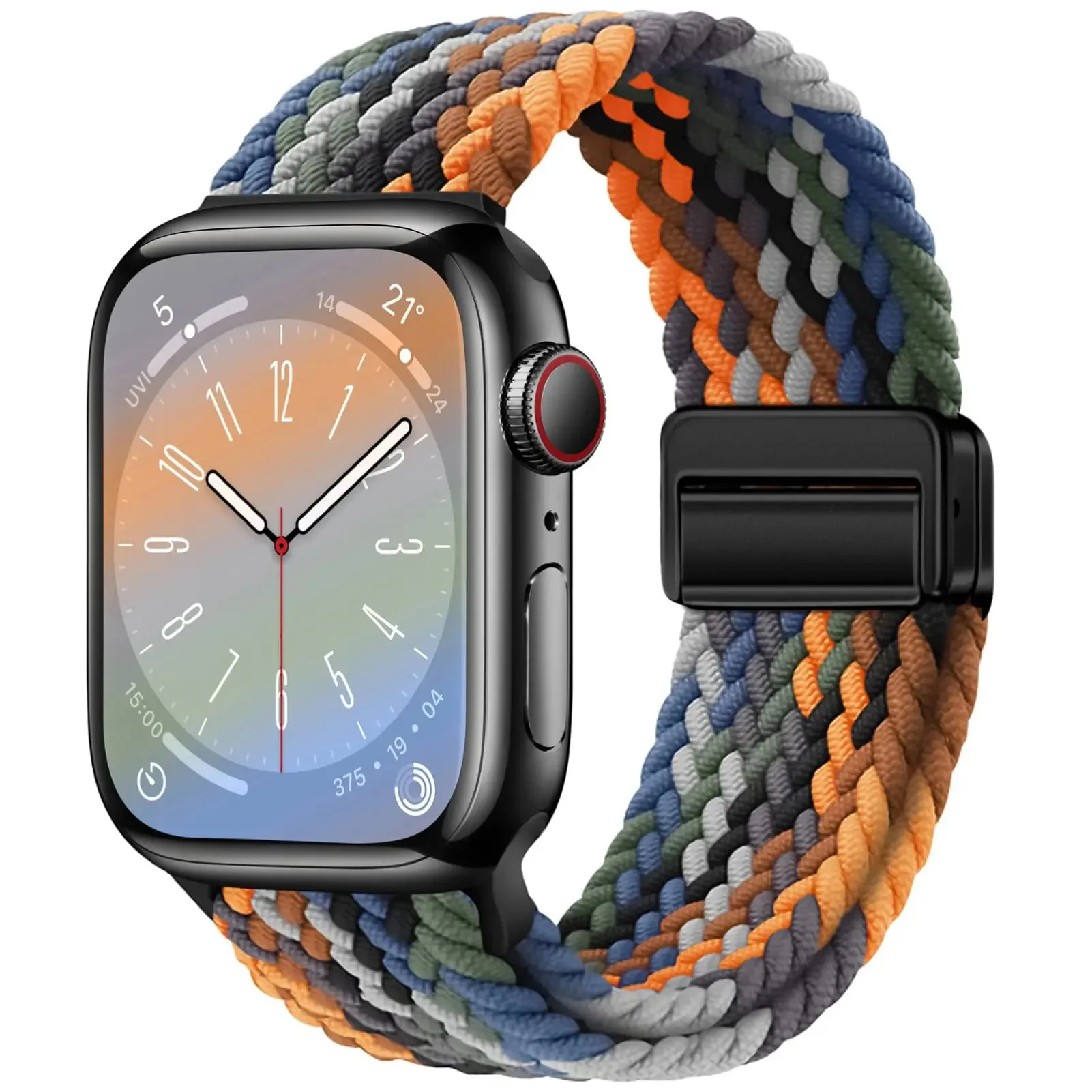 Solo Loop Strap - Apple Watch用編組ストラップ,38バックル,44mm, 40mm, 45mm, 49mm, 41mm,シリーズse,7,3,6,8
