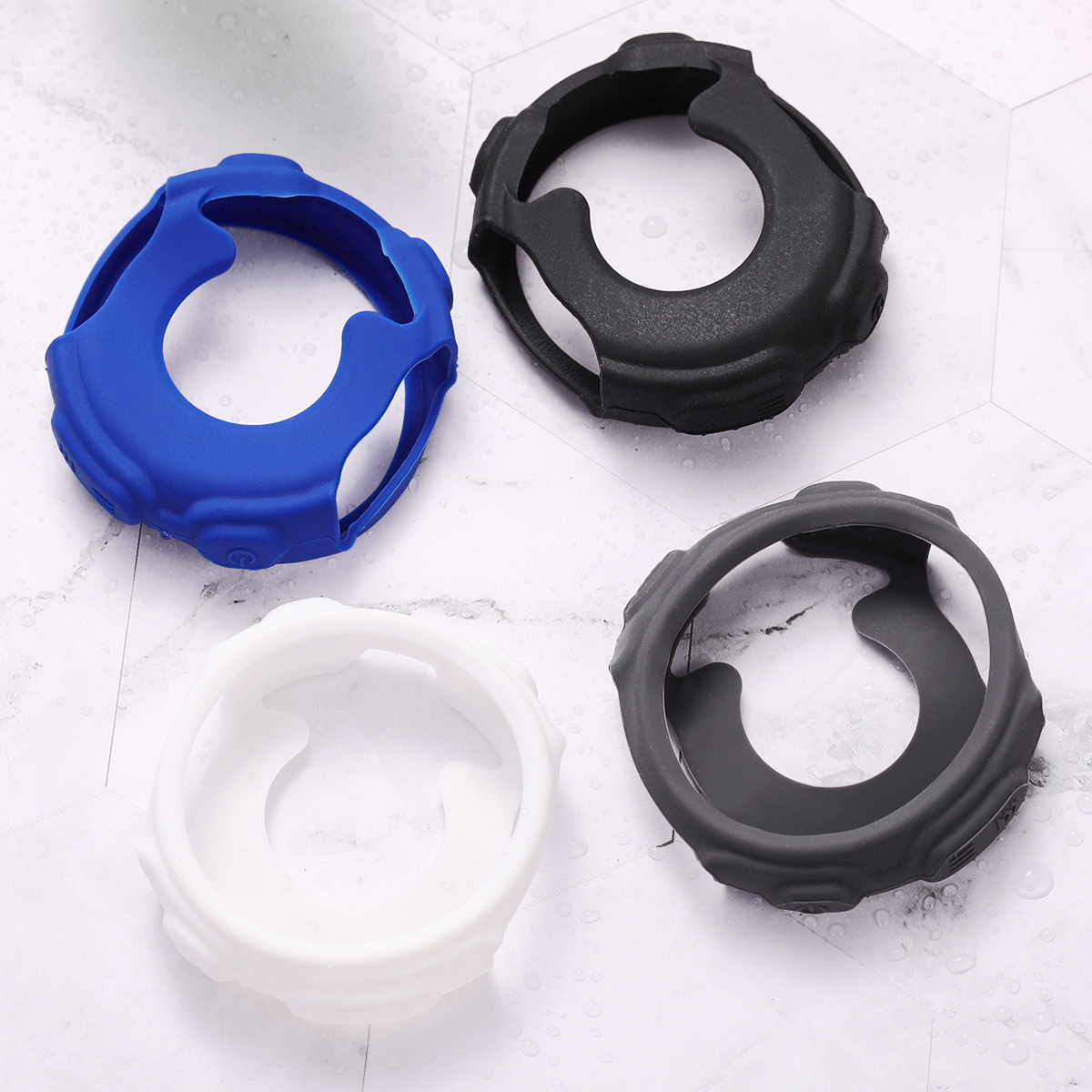 Watch Face Protector - 4 個のシリコン保護ケースカバー耐衝撃性スリム軽量時計プロテクター Garmin Forerunner 235 735xt