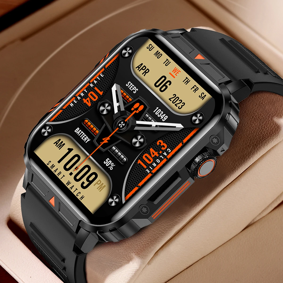 Smartwatch Faces - 2026 高級軍事スマートウォッチ男性健康モニターワイヤレス通話フィットネス時計スポーツ防水スマートウォッチ女性用 Android