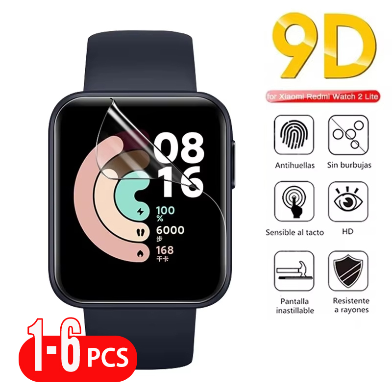 Xiaomi Smartwatch Accessories - Xiaomi Redmi Watch 2 Lite用ハイドロゲルフィルム,透明HDカバー,ソフトスクリーンプロテクター,スマートウォッチアクセサリー