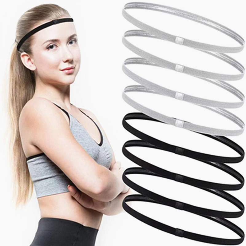 Milanaise Mesh Band - 5 個のノンスリップ弾性スポーツヘアバンド黒伸縮性スポーツヘッドバンドヨガランニングサイクリングヘッドバンド女性ガールズフィットネスヘッドバンド