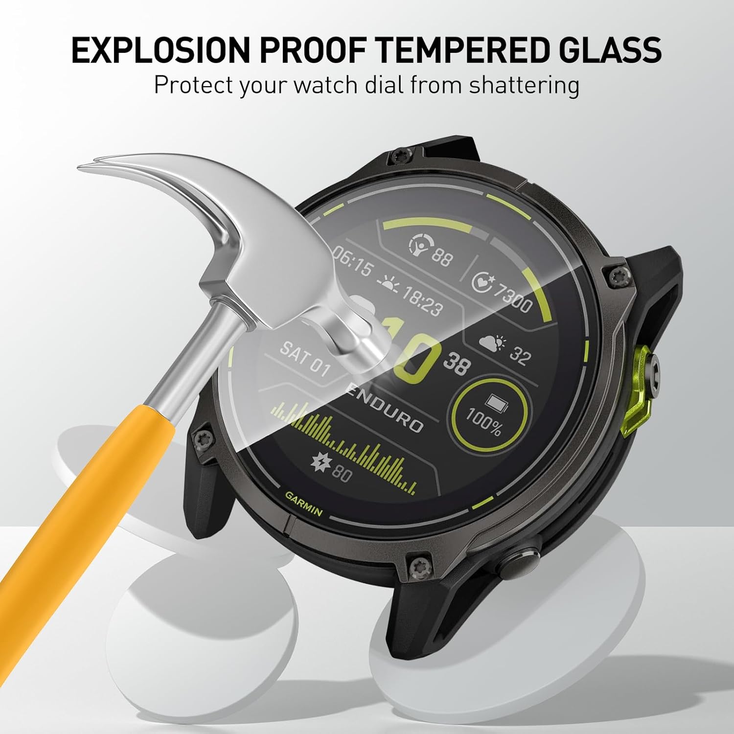 強化ガラスフィルムガーミンエンデューロ 3 スマートウォッチ - Garmin Smartwatch Accessories のレビューと価格
