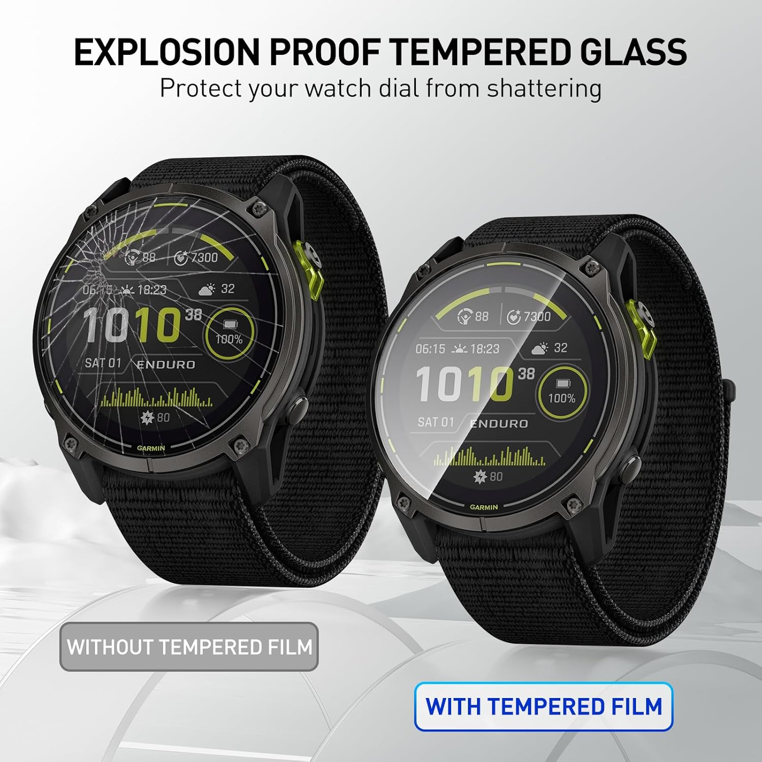 強化ガラスフィルムガーミンエンデューロ 3 スマートウォッチ - Garmin Smartwatch Accessories のレビューと価格