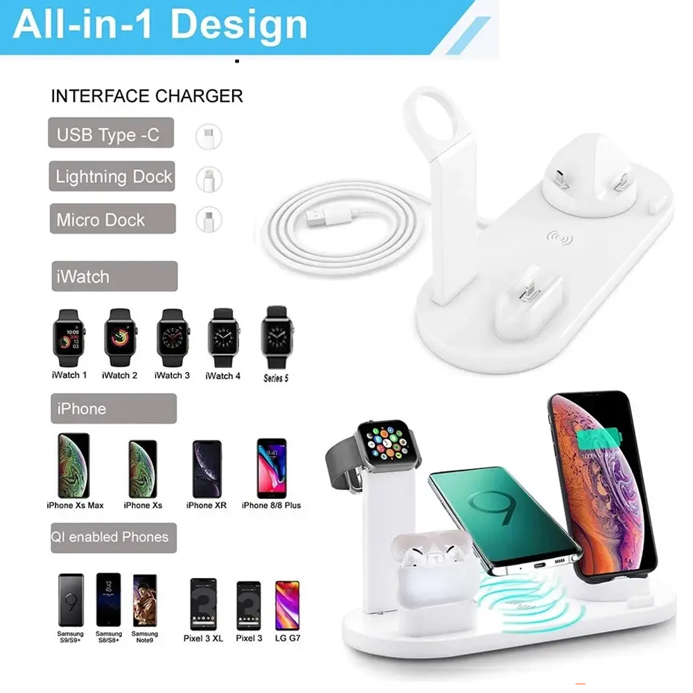 30W 7in1 ワイヤレス充電スタンドパッド iPhone - Wireless Charger Watch のレビューと価格