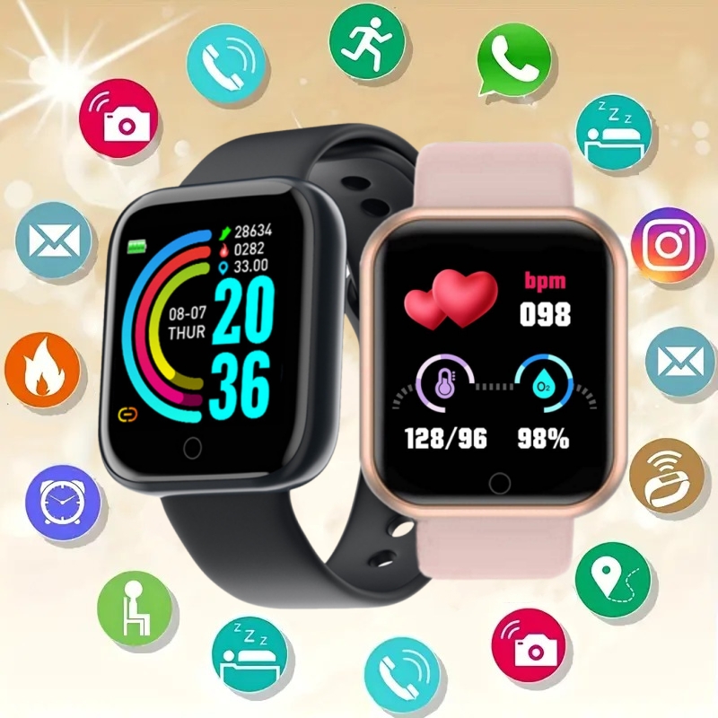 男性と女性のためのスマートウォッチ、音楽制御付きスマートウォ - Smartwatch Touch のレビューと価格