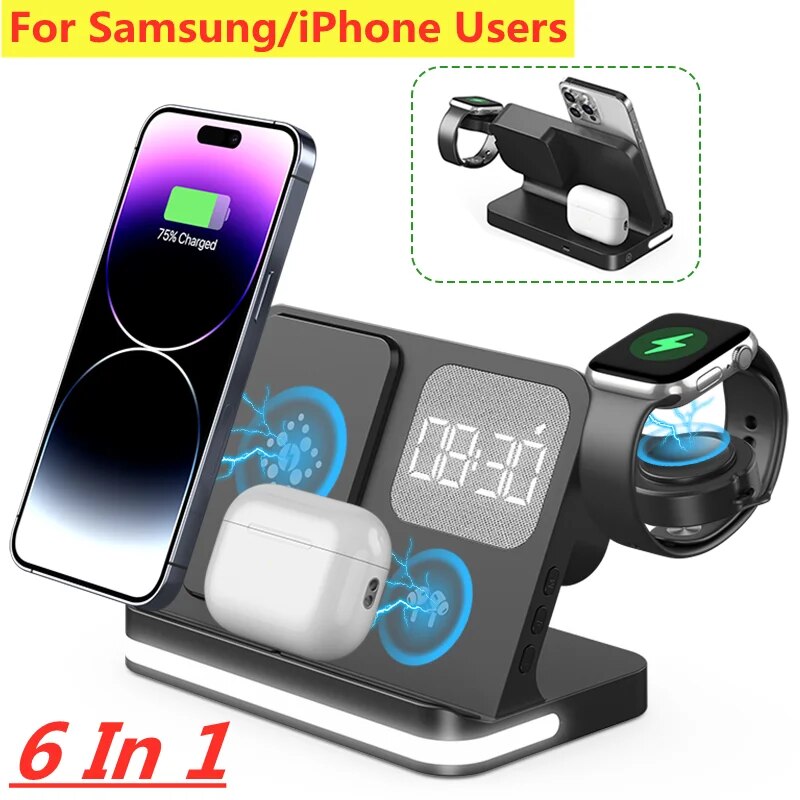 ワイヤレス充電器スタンド iPhone 15 14 サムスン - Wireless Charger Watch のレビューと価格