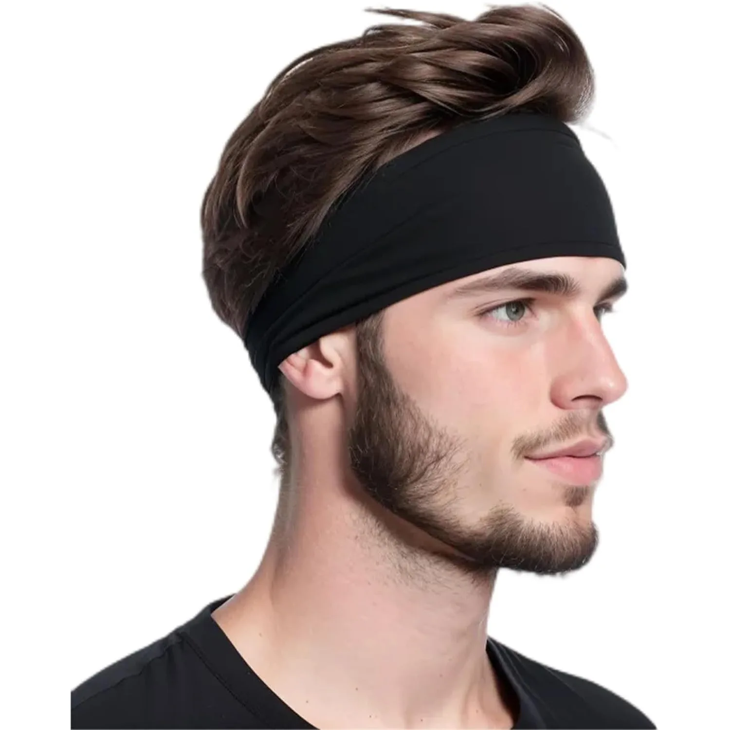 男性女性スポーツヘッドバンド汗止めバンドストレッチ弾性ジムフ - Milanaise Mesh Band のレビューと価格