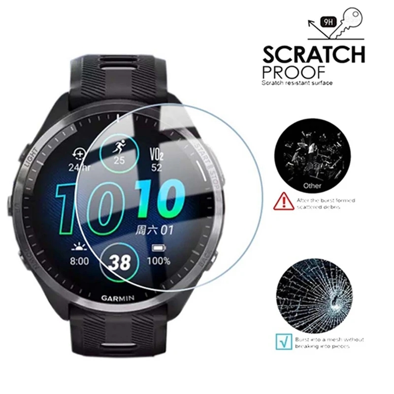 スマートウォッチアクセサリー強化ガラスフィルムスマートウォッ - Garmin Smartwatch Accessories のレビューと価格