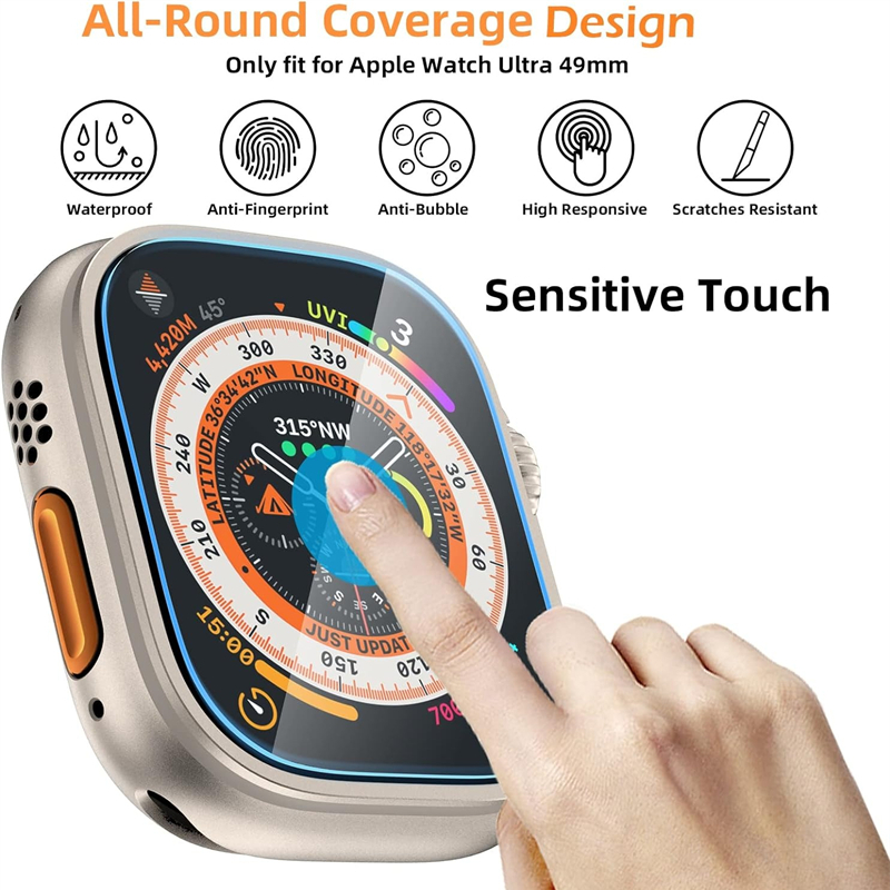 Iwatch Ultra用強化ガラス保護フィルム,スクリーン - Watch Face Protector のレビューと価格