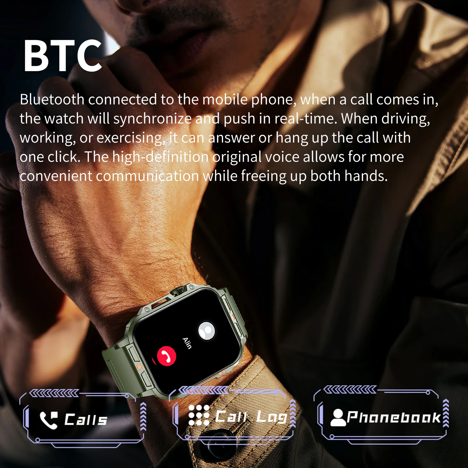 2026 高級軍事スマートウォッチ男性健康モニターワイヤレス - Smartwatch Faces のレビューと価格