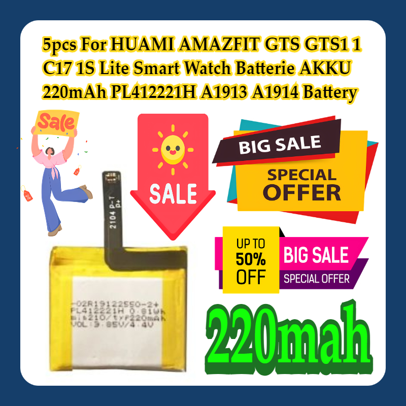 5 個 HUAMI AMAZFIT GTS GTS1 1 C - Smartwatch A1914 のレビューと価格