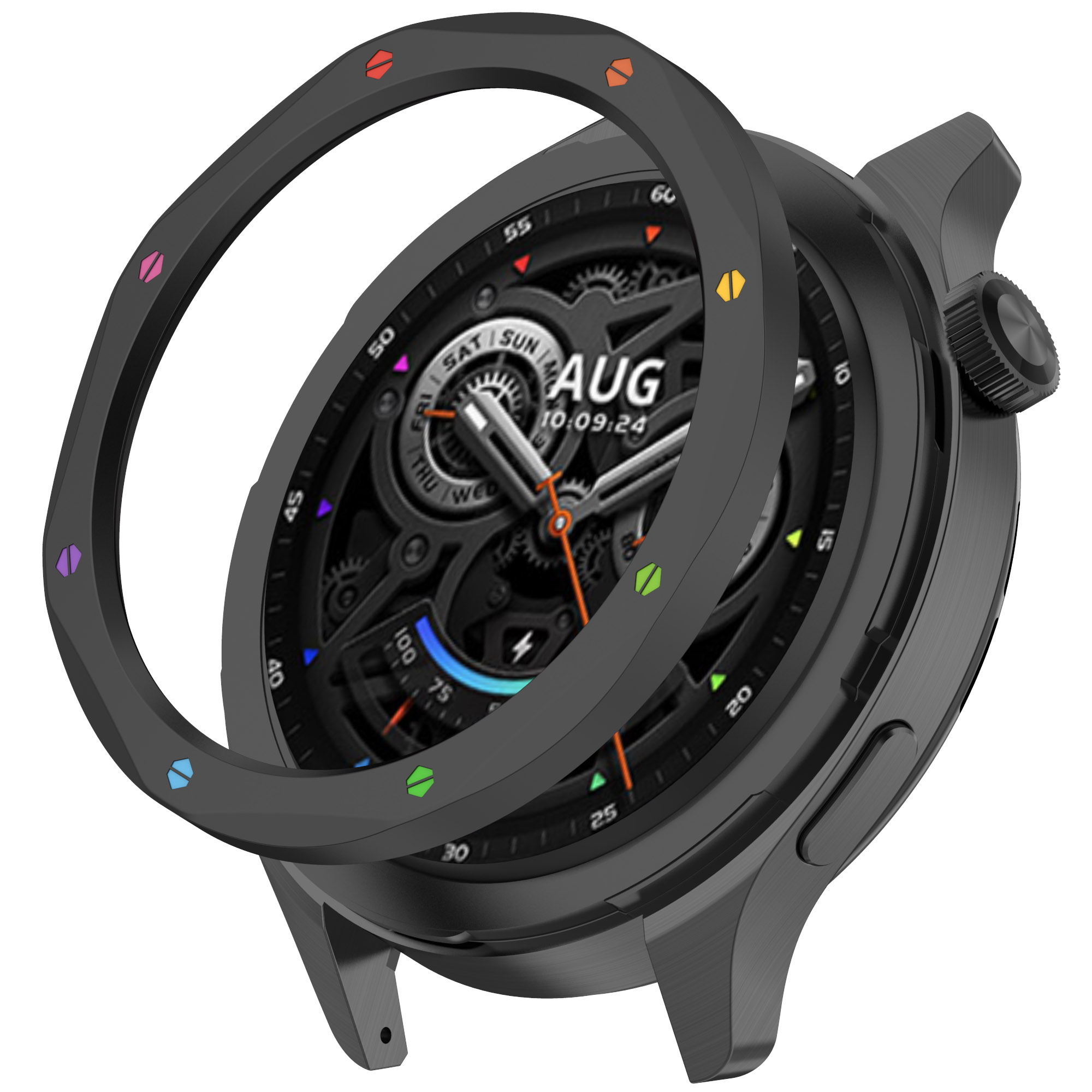 Xiaomi Watch用の金属製ベゼル付きケース,時計用の - Xiaomi Smartwatch S4 Accessories のレビューと価格