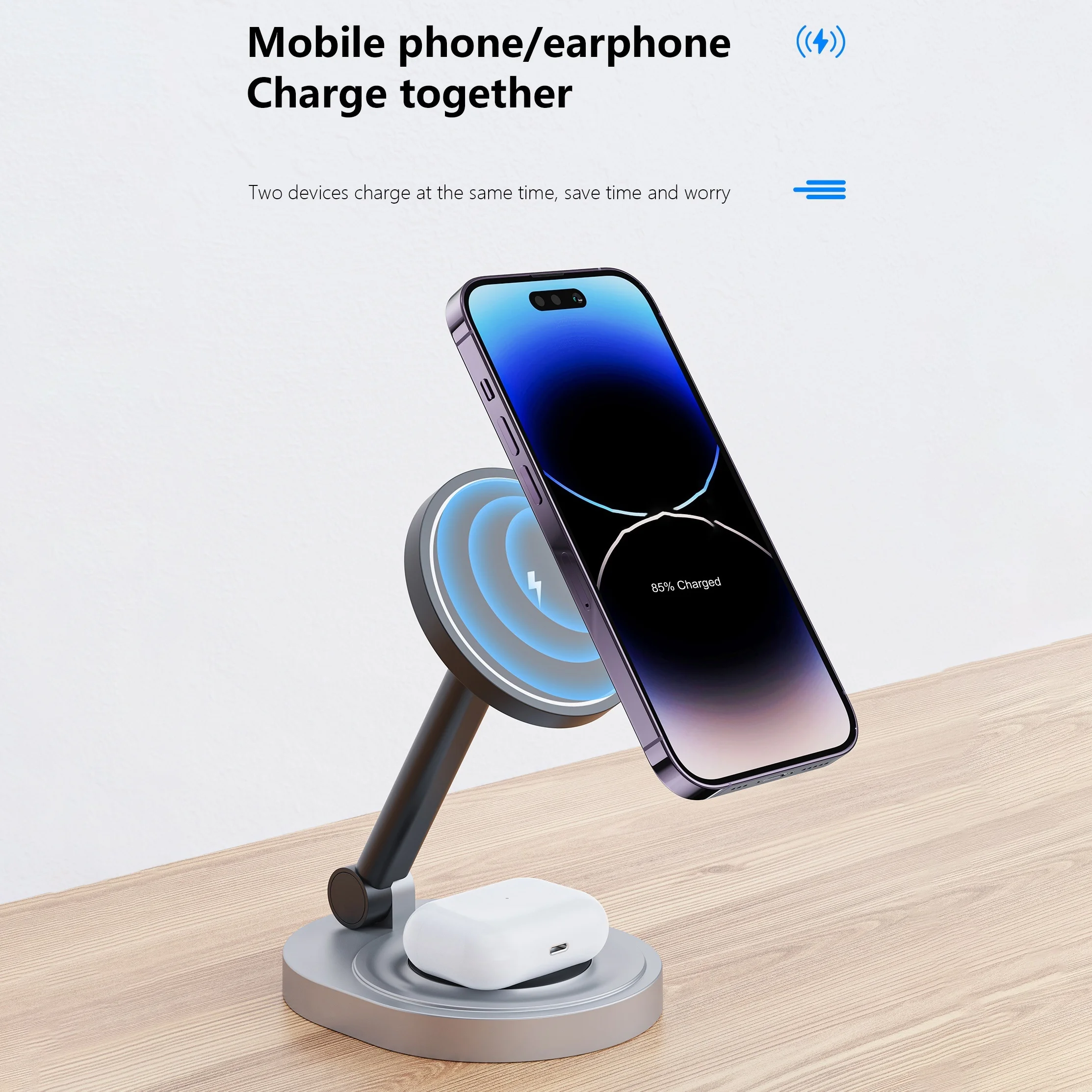 2 で 1 磁気ワイヤレス充電器スタンドパッド iPhone - Wireless Charger Watch のレビューと価格