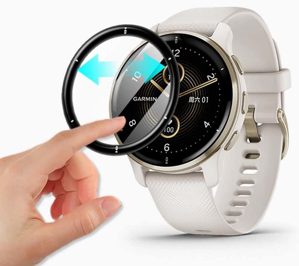 3D 湾曲エッジ保護フィルムガーミン Venu 2 プラスフ - Garmin Smartwatch Accessories のレビューと価格